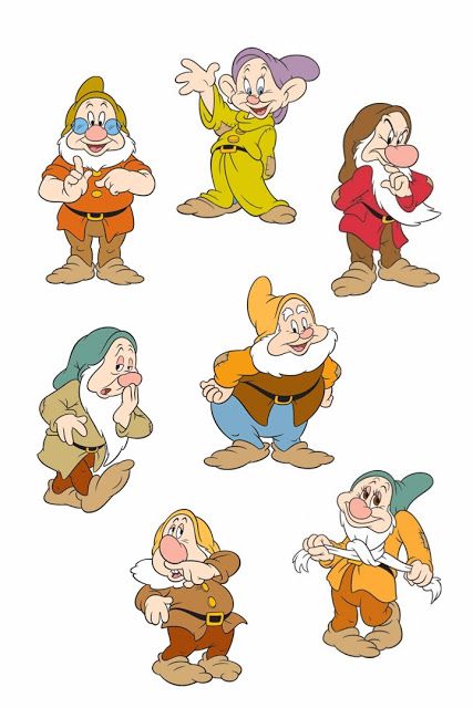 Snow White Characters, Snow White 7 Dwarfs, Themed Tattoos, Disney Sleeve, Disney Character Drawings, Cute Disney Characters, Walt Disney Characters, Sette Nani, Snow White Disney