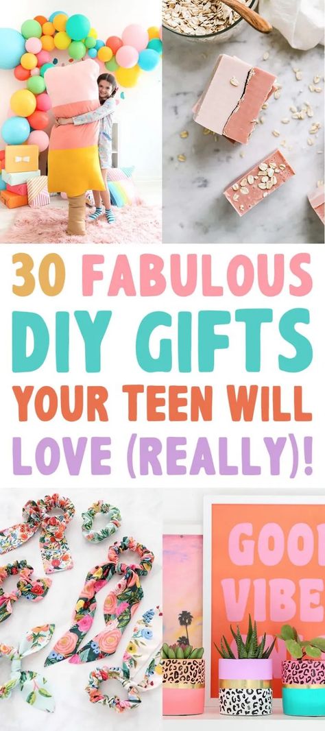 30 Fabulous DIY Gifts Your Teen Will LOVE (really) - The Cottage Market Diy Girl Gifts, Diy Teen, Homemade Birthday Gifts, Teen Gifts, Christmas Gifts For Teen Girls, Cottage Market, Teenager Gifts, Fabulous Diy, Diy Gifts For Kids