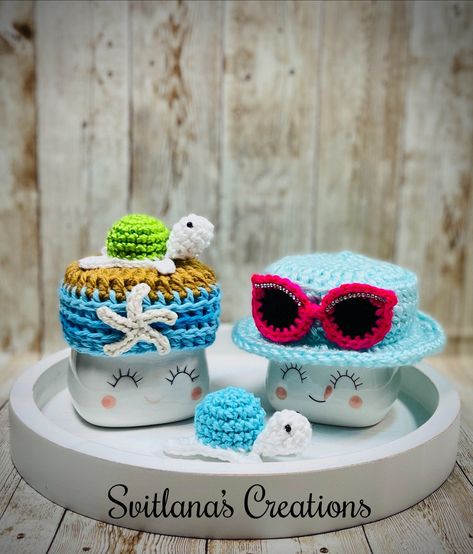 Excited to share this item from my #etsy shop: Turtle On The Beach Marshmallow Mug Hat | Rae Dunn | Spring Decor | Tiered Tray Decor | Summer | Sunglasses Summer Hat | Ocean | Rae Dunn Spring, Crochet Topper, Marshmallow Crafts, Marshmallow Mugs, Tiered Tray Diy, Johanna Parker, Sunglasses Summer, Ocean Decor, Hat Ideas