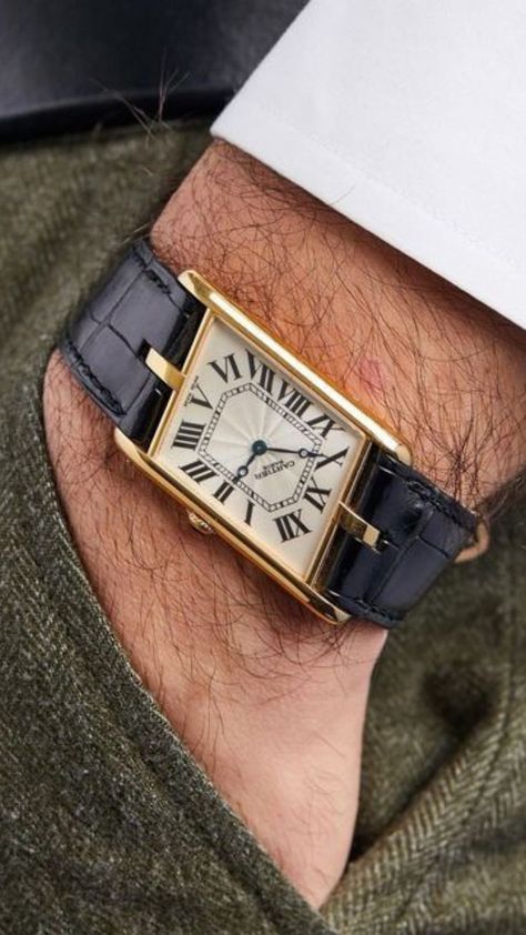 Luxury Watches For Men Most Expensive, Cartier Tank Men, Cartier Crash Watch, Vintage Cartier Watch, Cartier Collection, Cartier Watches Mens, Rolex Wrist Watch, Stylish Watches Men, Tank Watch