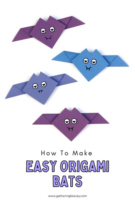 Paper Pumpkin Garland, Origami Bats, Origami Witch, Origami Ghost, Bats For Halloween, Origami Pumpkin, Spooky Craft, Halloween Decor Party, Scary Pumpkin Faces