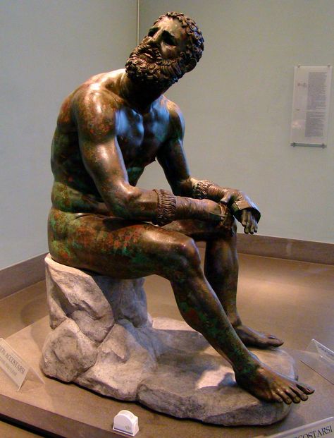 Seated Boxer, Palazzo Massimo | F. Tronchin | Flickr Seated Boxer, Ap Art History 250, Famous Sculpture, Ap Art History, Ancient Mediterranean, Classical Sculpture, Ancient Greek Sculpture, Easy Sculpture Ideas, Marble Ceramic