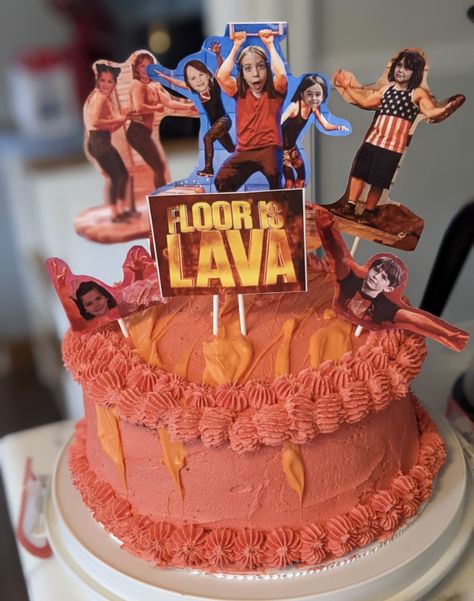 Floor Is Lava Birthday Cake, Floor Is Lava Cake, The Floor Is Lava, Lava Cakes, 5th Birthday, Birthday Parties, Birthday Cake, Birthday Party, Flooring