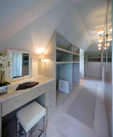 Loft Conversion Dressing Room, Loft Conversion Bedroom, Attic Bedroom Storage, Hampstead London, Attic Bedroom Designs, Attic Closet, Attic Loft, Attic House, Loft Storage