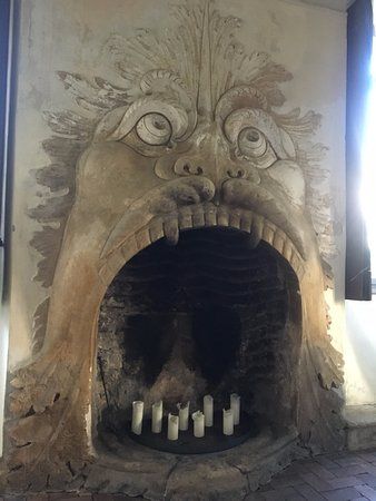 Mouth Fireplace, Unusual Fireplaces, Unique Fireplaces, Dramatic Fireplace, Fantasy Fireplace, Whimsical Fireplace, Cool Fireplaces, Gas Fireplace Skulls, Sea Monster Halloween Decor