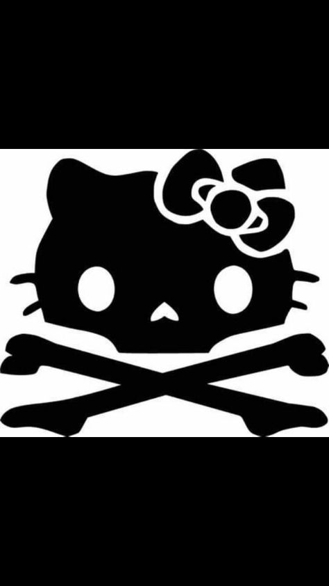 ... Hello Kitty Skull, Skull Template, Hello Kitty Pumpkin, Hello Kitty Tattoos, Pumpkin Stencil, Cross Bones, Hello Kitty Plush, Skull And Crossbones, Hello Kitty Wallpaper