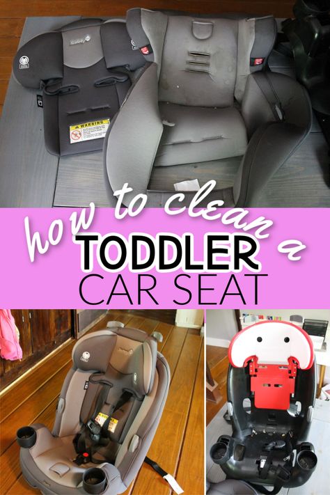 How to Clean a Toddler Car Seat (Super Easy) - Cabin Lane Car Seat Cleaning Hacks, How To Deep Clean Car Seats, How To Clean A Car Seat, Cleaning Car Seats, Car Seat Cleaner, Cleaning Leather Car Seats, Graco Car Seat, Toddler Cleaning, Car Seat Upholstery