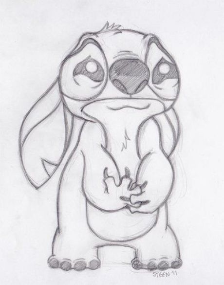 Disney Drawings Sketches, Disney Art Drawings, Cool Pencil Drawings, Meaningful Drawings, Easy Doodles Drawings, Easy Drawings Sketches, Art Drawings Sketches Creative, Dessin Adorable, Disney Stitch