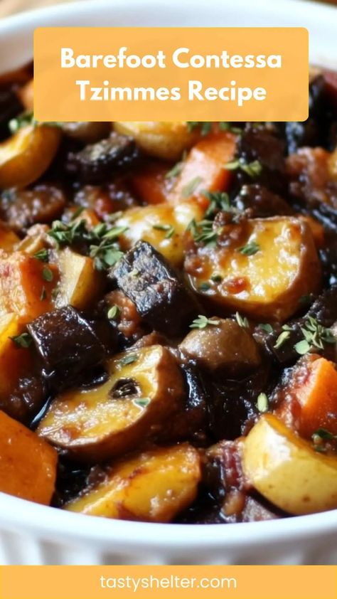 barefoot contessa tzimmes recipe Tzimmes Recipe, Passover Recipes, Barefoot Contessa, Jewish Recipes, Dried Apricots, Vegetarian Options, Root Vegetables, Dried Fruits, Passover