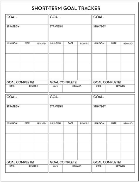 Free Goal Printables, Organizational Skills, Goals Sheet, To Do Planner, Goals Worksheet, Womens Group, Goal Setting Worksheet, Short Term Goals, Goal Digger