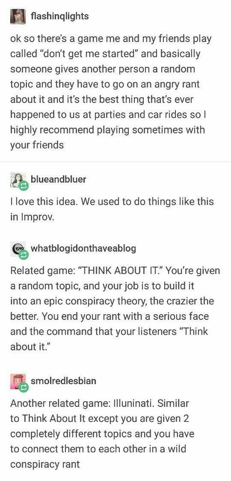 Dont Get Me Started Game, Fun Group Things To Do, Night Games To Play With Friends, Every Friend Group Has One Of These List, Silly Games To Play With Friends, Friend Group Ideas Party Games, Online Group Chat Games, Morning Sleepover Ideas, Games To Play At Night With Friends