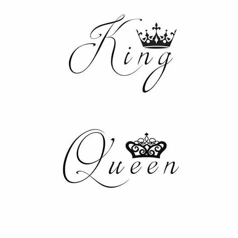 King and queen tattoos My boyfriend and I designed them ourselves <3 Tato Snake, Tato Star, Tato Set, Couple Tato, Tato Simple, Easy Tatoos, Simple Tato, Tatoos Woman, Tato Nama