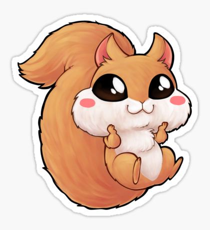 Cutest Kawaii Squirrel Chipmonk Sticker Ao - Akatsuki no Yona Squirrel Illustration, Squirrel Art, Squirrel Girl, Cute Squirrel, Kawaii Drawings, Cute Animal Drawings, Dog Behavior, Training Your Dog, Big Eyes