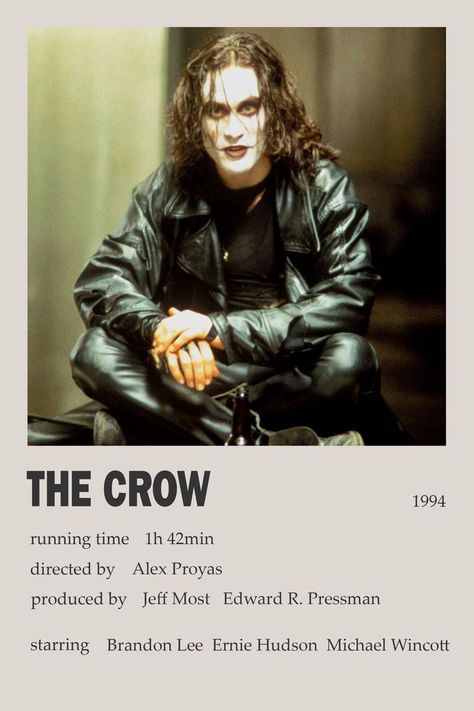 The Crow Poster Film, The Crow Movie Poster, The Crow Wallpaper, The Crow Poster, Art Posters Aesthetic, The Crow Eric Draven, Michael Wincott, Classic Movies List, Movies Minimalist