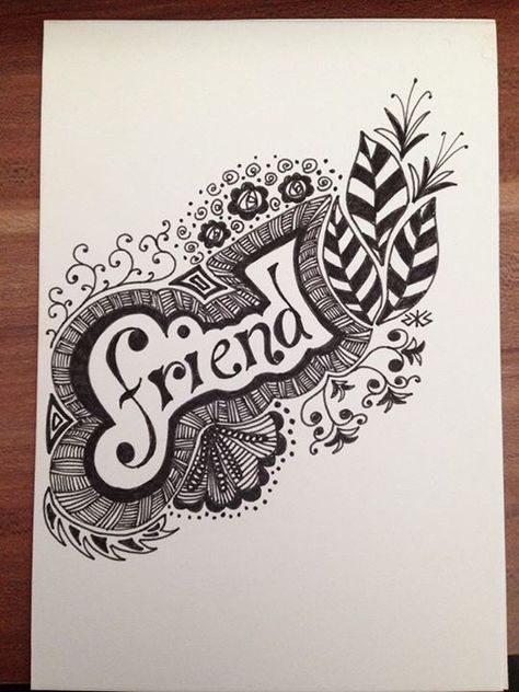 Zentangle word quote letters illuminated doodle Doodle Art Name, Cool Designs To Draw, Word Art Drawings, Doodle Art Posters, Word Doodles, Doodle Art Letters, Doodle Art Flowers, Doodle Art Journals, Zentangle Designs