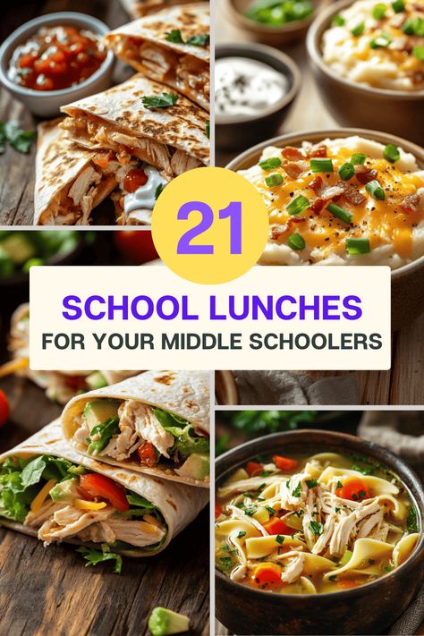 Fun Lunch Ideas for Middle School Kids School Hot Lunch Ideas, Lunch For School Kids, Middle School Lunch Ideas, Fun School Lunch Ideas, Fun Lunch Ideas, Lunch Recipies, Fun School Lunches, Lunch Ideas For Kids, Easy School Lunches