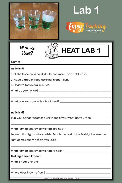 Thermal Energy Experiments, Heat Energy Activities, Thermal Energy Activities, Heat Transfer Science, Thermal Energy Transfer, Teaching Energy, Fourth Grade Science, Science Stations, 1st Grade Science