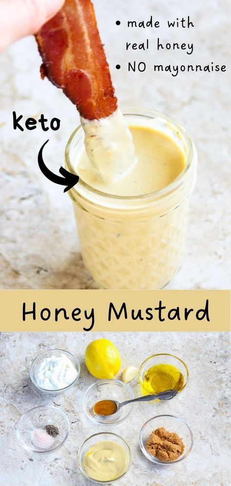 Keto Honey Mustard Sauce, Keto Honey Mustard Dressing, Sweet As Honey Keto Recipes, Keto Honey Mustard, Keto Honey, Keto Birthday, Honey Mustard Dip, Keto Dips, Sugar Free Honey