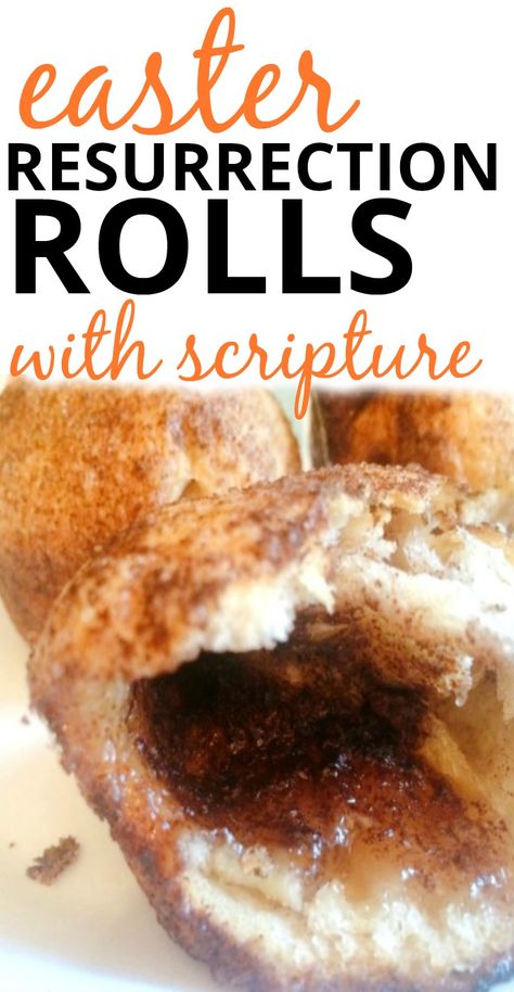 Easter Resurrection Rolls Recipe with Scripture Lesson (also called vanishing breakfast rolls and marshmallow buns). Learn how to tell the Easter story with these easy homemade empty tomb rolls! #Easter #resurrectionrolls #breakfast #desserts #baking Empty Tomb Rolls, Easter Sunday Recipes, Resurrection Rolls Recipe, Easter Rolls, Resurrection Rolls, Breakfast Desserts, Easter Resurrection, The Easter Story, Empty Tomb