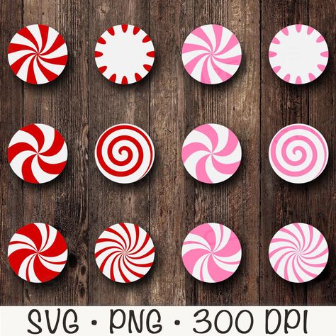 Peppermint candy ornaments