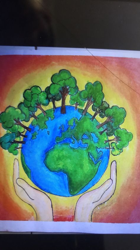 Wikang Pambansa, World Environment Day Posters, Save Earth Drawing, Earth Day Drawing, Hummingbird Illustration, Earth Day Posters, Earth Drawings, Bff Drawings, Save Trees