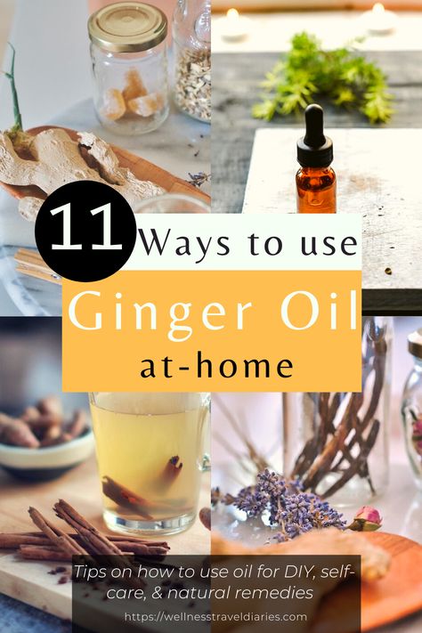 11 Ways to use ginger essential oil at home and its benefits Ginger Essential Oil Benefits, Ginger Oil Benefits, Ginger Oil For Hair, Ginger Uses, Love Essential Oils, Health Benefits Of Ginger, Ginger Benefits, Ginger Essential Oil, Ginger Oil