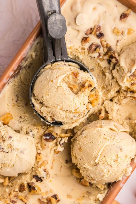 Maple Walnut Ice Cream Maple Walnut Ice Cream Recipe, Walnut Ice Cream Recipe, Stillife Photography, Maple Walnut Ice Cream, Maple Ice Cream, Walnut Ice Cream, Ice Cream Recipes Machine, Lavender Ice Cream, Rainbow Ice Cream