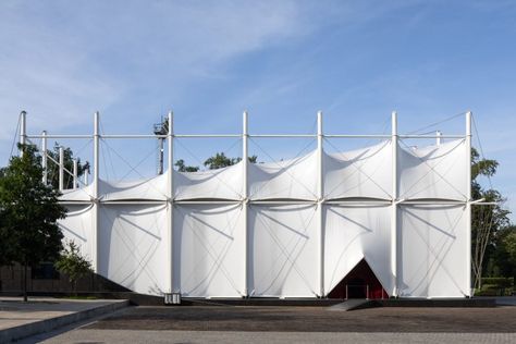 Garage Screen, Pop Up Cinema, Cinema Architecture, Bedouin Tent, Temporary Architecture, Water Harvesting, Membrane Structure, Artist Residency, Tensile Structures