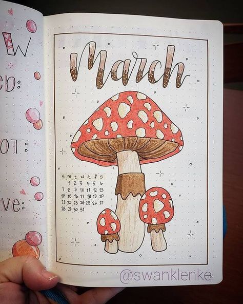 March Bullet Journal Cover Page Ideas - Cute Little Paper March Drawings Ideas, Bujo Month Cover Page, March Reading Journal Spread, Months Journal Ideas, March Reading Journal, Journal Ideas 2024 Cover Page, Monthly Themes Bullet Journal, Journal Month Ideas, Monthly Bullet Journal Themes