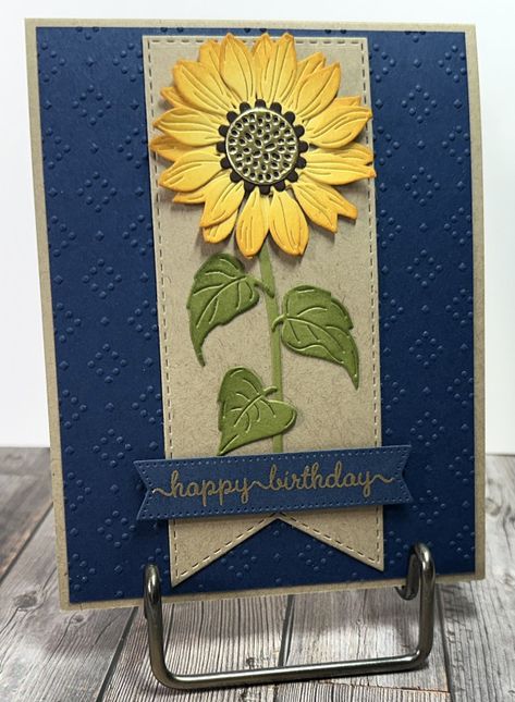 Sunflower Birthday, Sunflower Cards, Gina K, Hand Stamped Cards, Card Making Tutorials, Outside The Box, Stamping Up Cards, Fall Cards, Gallery Photo