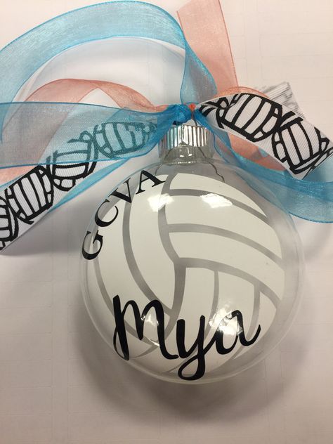 Volleyball Ornaments Diy, Volleyball Christmas Ornaments, Volleyball Mom Shirts Design, Sports Banquet Decorations, Volleyball Christmas, Volleyball Ornaments, Volleyball Party, Volleyball Coach Gifts, Volleyball Photos