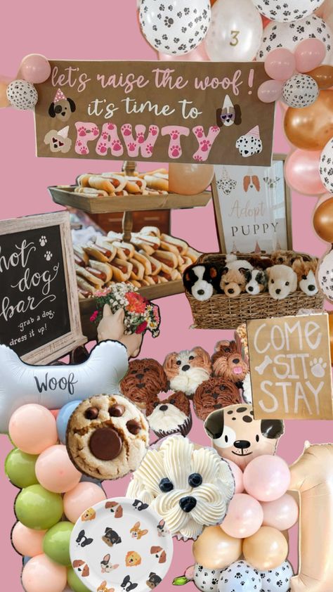 Birthday Party For A Dog, Dogs Second Birthday Ideas, Two Dog Gone Cute Party, Dog Birthday Food, First Birthday Paw-ty, Dog Birthday Theme Ideas, Puppy 2nd Birthday Party Girl, Let’s Pawty Birthday Theme, Two Let The Dogs Out Party Girl