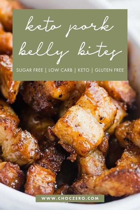 Keto Sauce For Pork, Keto Asian Pork Recipes, Carnivore Pork Belly Recipes, Choczero Recipes, Low Carb Pork Belly Recipes, Keto Friendly Asian Sauces, Keto Pork Belly Recipes, Keto Pork Belly, Pork Belly Bites