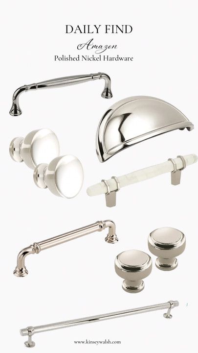 Silver Kitchen Hardware, Polished Nickel Kitchen Hardware, Nickel Kitchen Hardware, Polished Nickel Kitchen, Kitchen Knobs And Pulls, Silver Kitchen, Polished Nickel Hardware, Kitchen Knobs, Amazon Decor