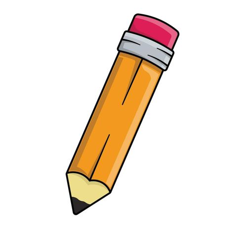 Pencil vector illustration for school supply write and office theme School Supplies Illustration, School Supplies Clipart, Pencil Vector, Pencil Icon, Pencil Clipart, Pencil Cartoon, Pen Cartoon, Wings Icon, Office Themes