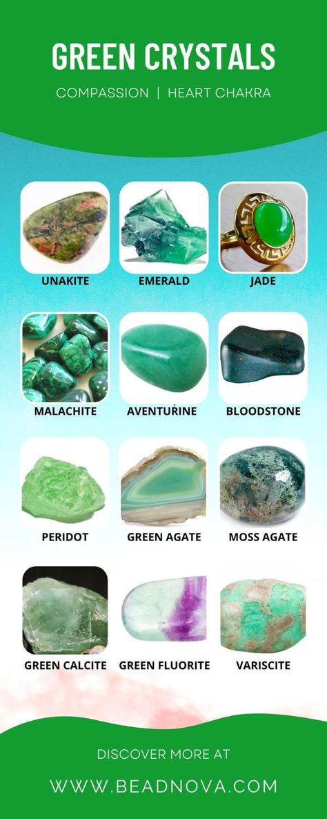 green crystals and gemstones Crystals Meaning, Names Meaning, Agate Meaning, Crystal Names, How To Make Crystals, Healing Relationships, Green Aventurine Crystal, Aventurine Crystal, Peridot Green