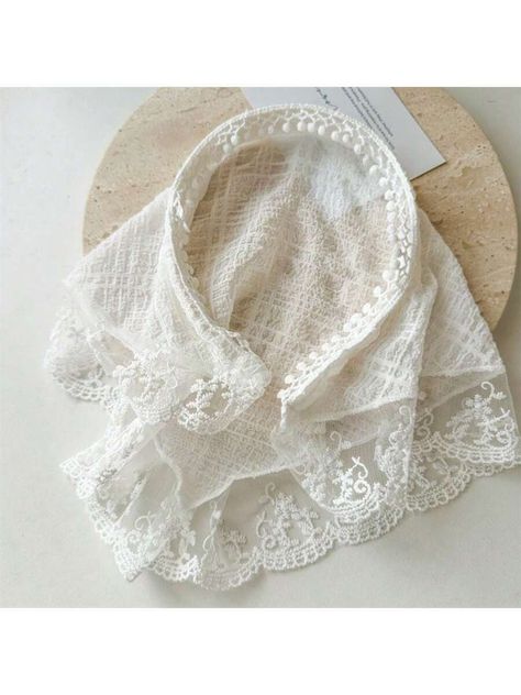 2024 New Summer Bubble Gauze Lace Headband, Fabric Bandana, Bowknot Wide Hair Hoop For Girls | SHEIN USA Headband Fabric, Hair Wrap Scarf, Lace Headband, Headband Bandana, Hair Band Accessories, Hair Hoop, Knitting Wool, Lace Headbands, Lace Hair