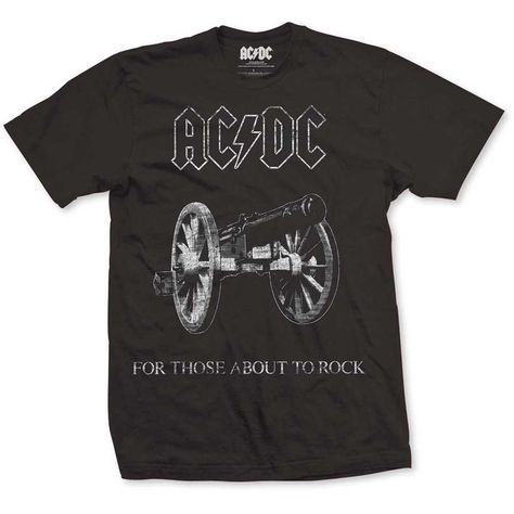 AC/DC (ABOUT TO ROCK) T-SHIRT Camisa Rock, Angus Young, Rock Tees, Streetwear Shop, I'm With The Band, Band Merchandise, Rock T Shirts, Rock Design, Band Merch