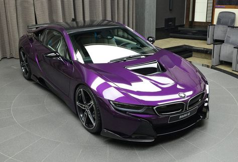 BMW i8 AC Schnitzer Bmw Wrapped, Bmw I8 Black, Purple Vehicles, Purple Cars, Twilight Purple, Magic Purple, Purple House, Pink Cars, Ac Schnitzer