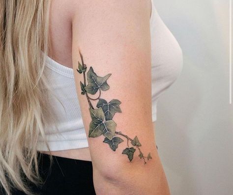 Poison Ivy Tattoo, Rose Vine Tattoos, Flower Vine Tattoos, Ivy Tattoo, Around Arm Tattoo, Vine Tattoo, Tattoo Filler, Bone Tattoos, Omerta Tattoo