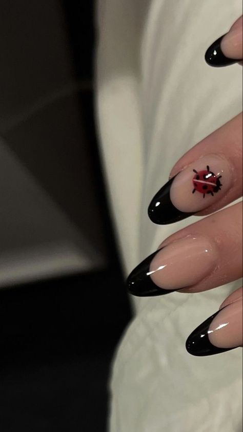 A Woman, Nail Polish, Nail Art, Nails, Red, White, Black, Art, Nail Arts