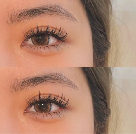 Asians With Eyelash Extensions, Eyelash Extension For Asian Eyes, Doll Eye Lash Extensions Asian, Thai Lash Extensions, Eyelash Extensions Monolid Eyes, Eyelash Extensions Styles For Asian Eyes, Asian Eyes Lash Extensions, Hybrid Lash Extensions Asian Eyes, Eyelash Extensions On Asian Eyes