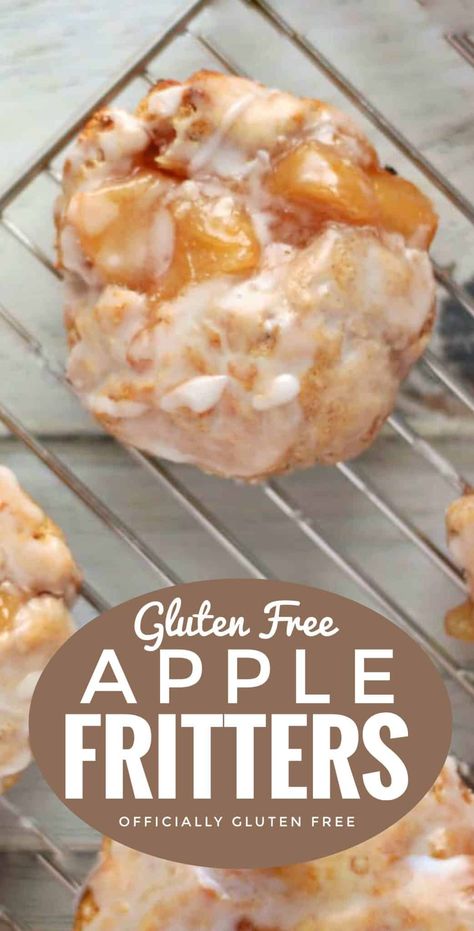 Gluten Free Apple Fritters, Baked Apple Fritters, Gluten Free Doughnuts, Tea Biscuit, Gluten Free Apple, Gluten Free Pastry, Cookies Gluten Free, Gluten Free Donuts, Biscuit Dough