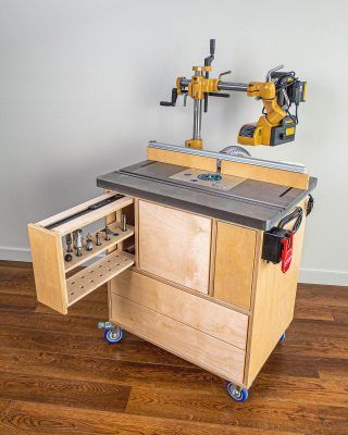 Install Floating Shelves for Your Bathroom | PT18G Brad Nailer | Arrow Making A Router Table, Build A Router Table, Router Bit Storage, Router Table Top, Benchtop Router Table, Router Table Plans, Diy Router Table, Bit Storage, Furniture Build