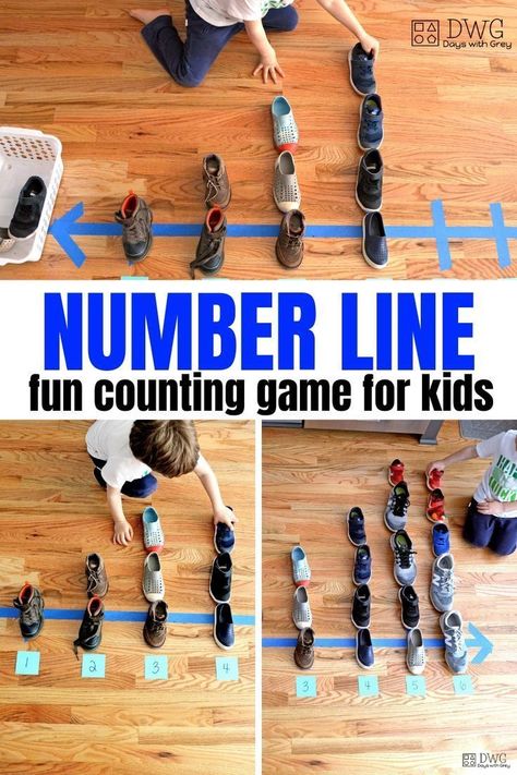 number line activity Third Grade Math Games, Number Line Activities, Number Sense Kindergarten, Kids Activities At Home, Kindergarten Math Games, Counting Games, Numbers Kindergarten, Kindergarten Games, Number Activities