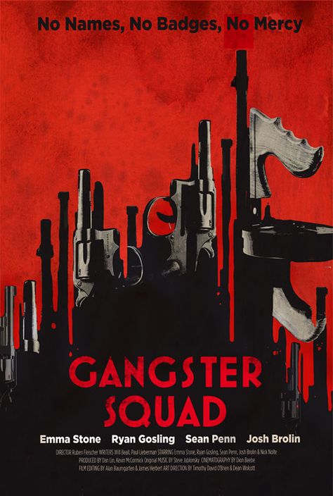 Gangster Art, Gangster Squad, Gangster Rap, Gangster Movies, Film Posters Art, Sean Penn, Film Poster Design, Movie Posters Design, Cover Art Design