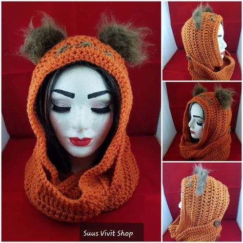 Wicket Inspired scoodie. Custom Order. . . #wicket #ewok #scoodie #crochet #crochetewokhat #crochetewokschoodie #starwars #craftymom… Crochet Ewok Hood, Starwars Crochet Hat, Ewok Crochet, Crochet Starwars, Scoodie Crochet, Wicket Ewok, Star Wars Crochet, Halloween Crochet, Free Crochet Pattern