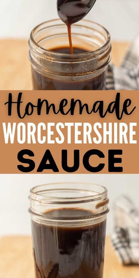 Diy Worcestershire Sauce, Worchester Sauce Recipe, Homemade Worcestershire Sauce, Brisket Recipes Crockpot, Steak Soup Recipes, Crock Pot Chuck Roast, Worcestershire Sauce Recipes, Barbecue Sauces, Slow Cooker Steak