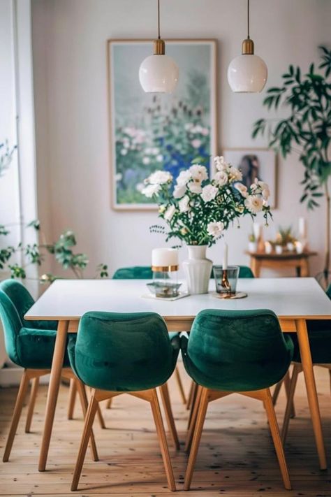 5 Tips for Dining Room Wall Decor Success Dining Area Color Ideas, Living Dining Room Colour Schemes, Colourful Dining Room, Studio Mcgee Dining Room, Mcgee Dining Room, Dining Room Design Color, Studio Mcgee Dining, Blue Dining Room Decor, 1900s House