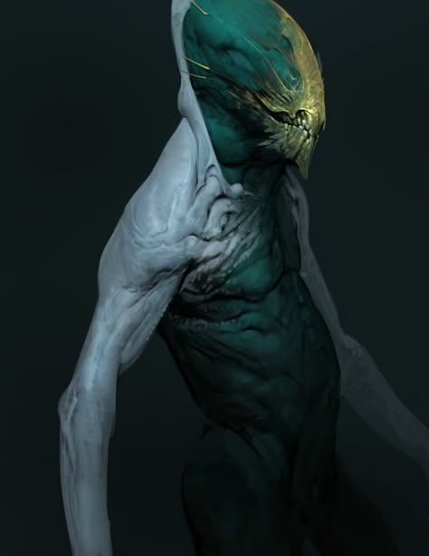 ArtStation - Golden Shazha, Anthony Jones Anthony Jones, Dark Creatures, Arte Peculiar, Graphisches Design, Alien Concept, Alien Design, 다크 판타지, Alien Concept Art, Monster Concept Art